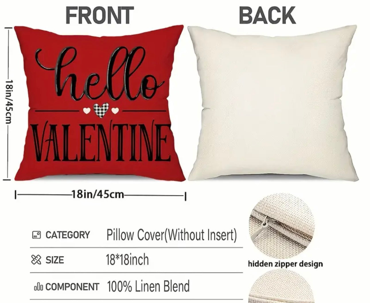 4pc Valentine’s Cushion Covers