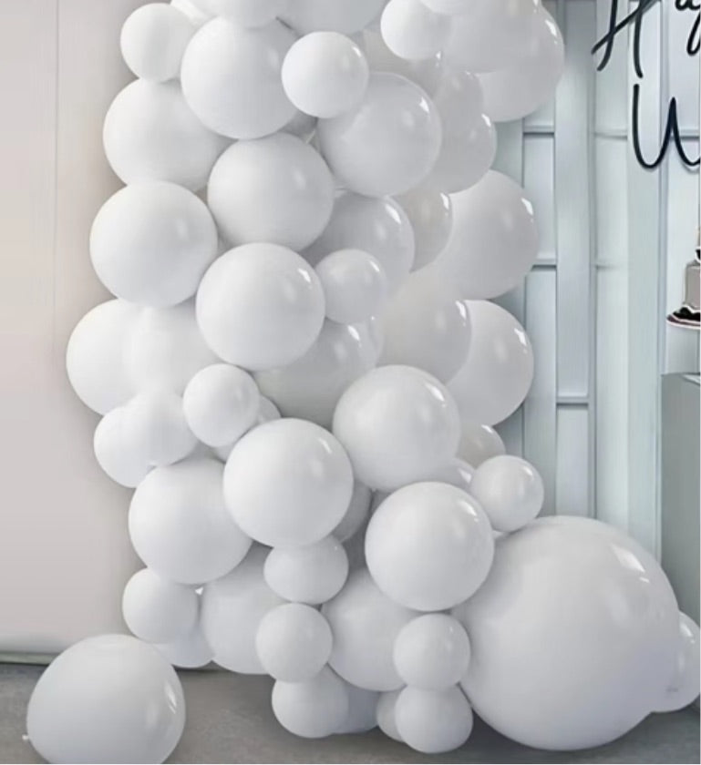 White Matte Ballon Garland