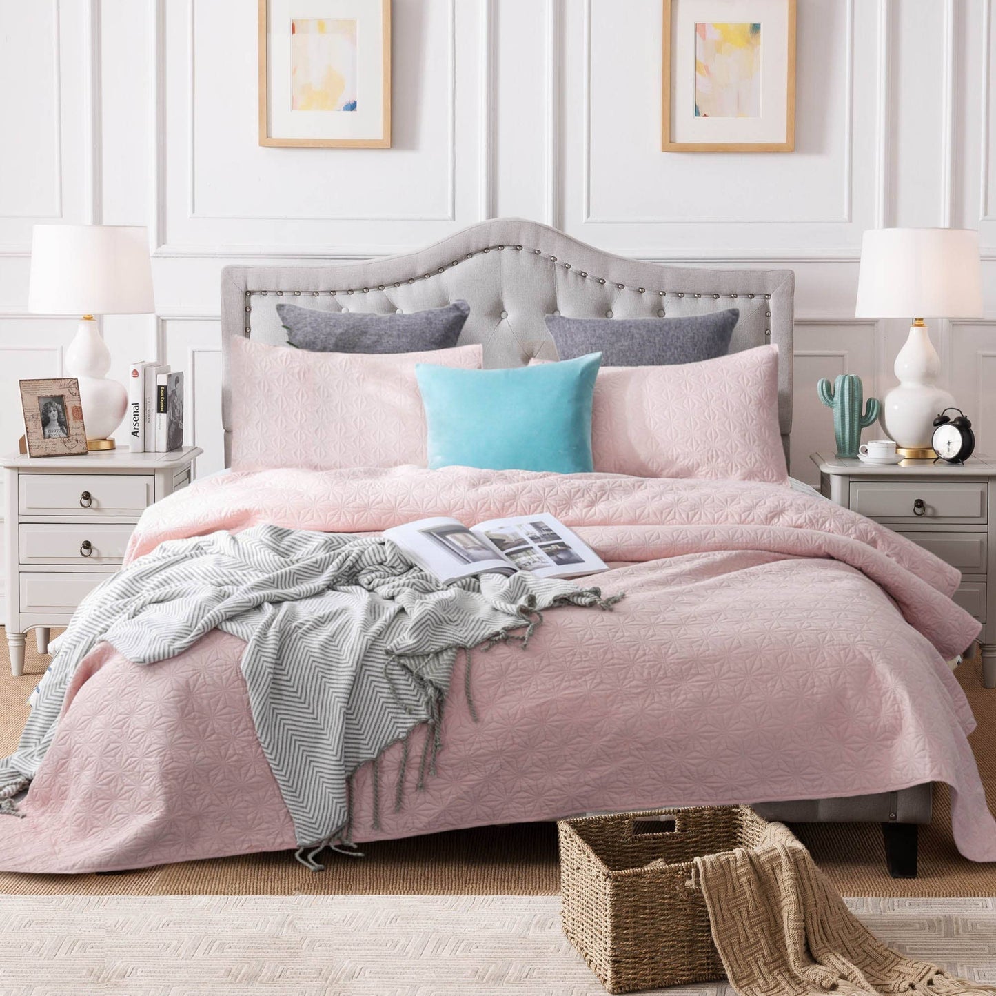 Luxury Microfiber Soft Coverlet Quilt Set