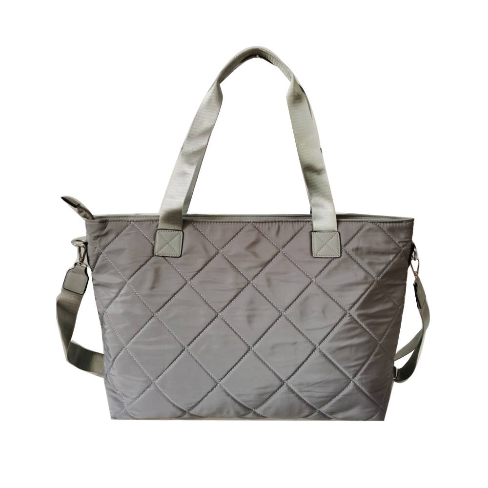 Large Stylish Padded Nylon Tote Bag