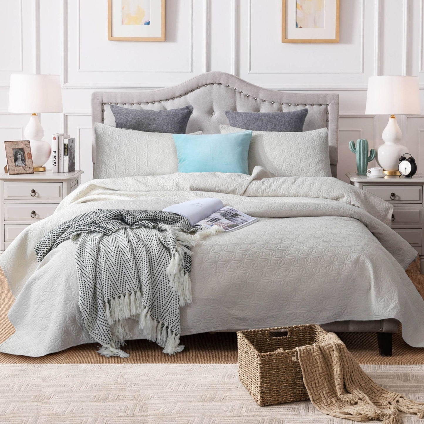 Luxury Microfiber Soft Coverlet Quilt Set