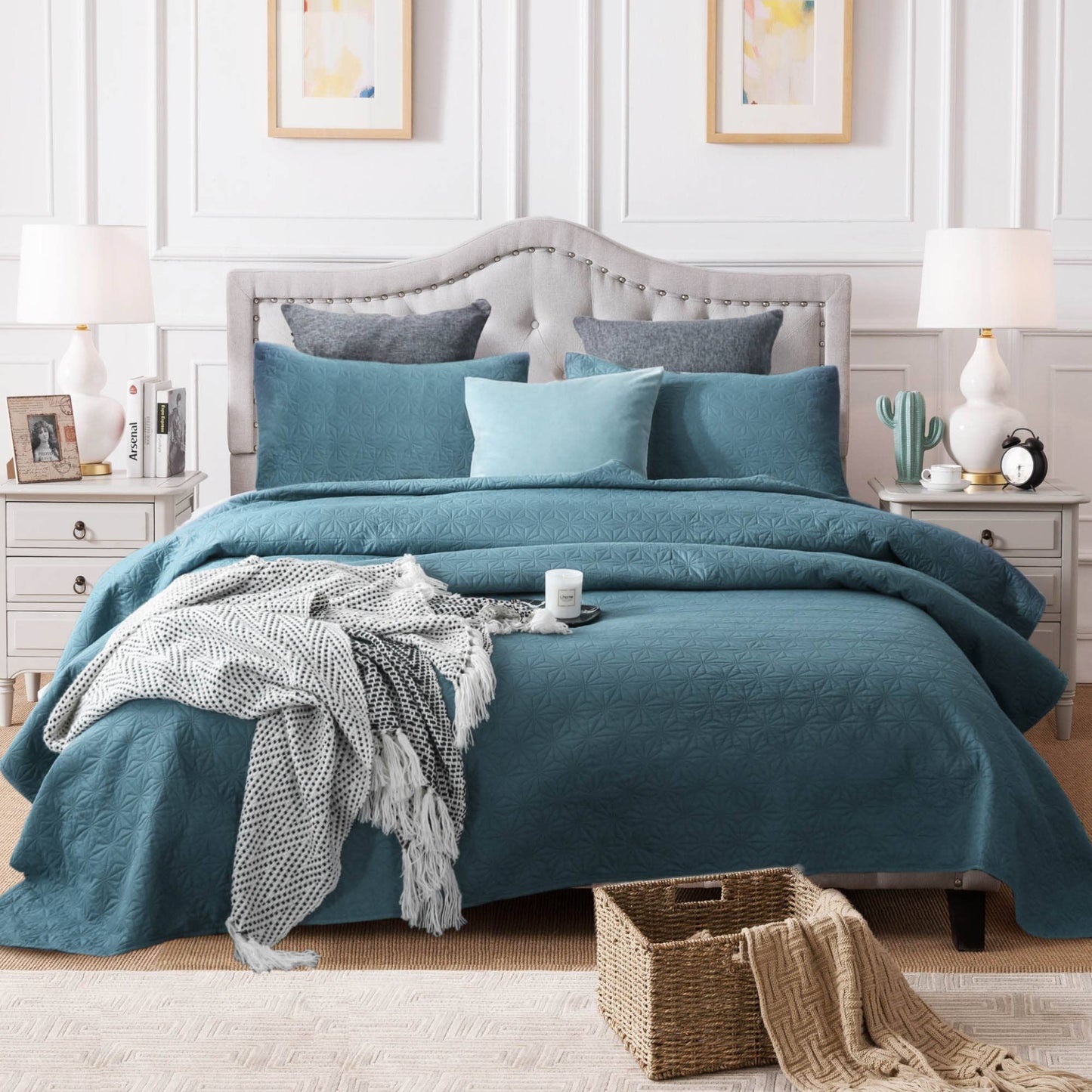 Luxury Microfiber Soft Coverlet Quilt Set