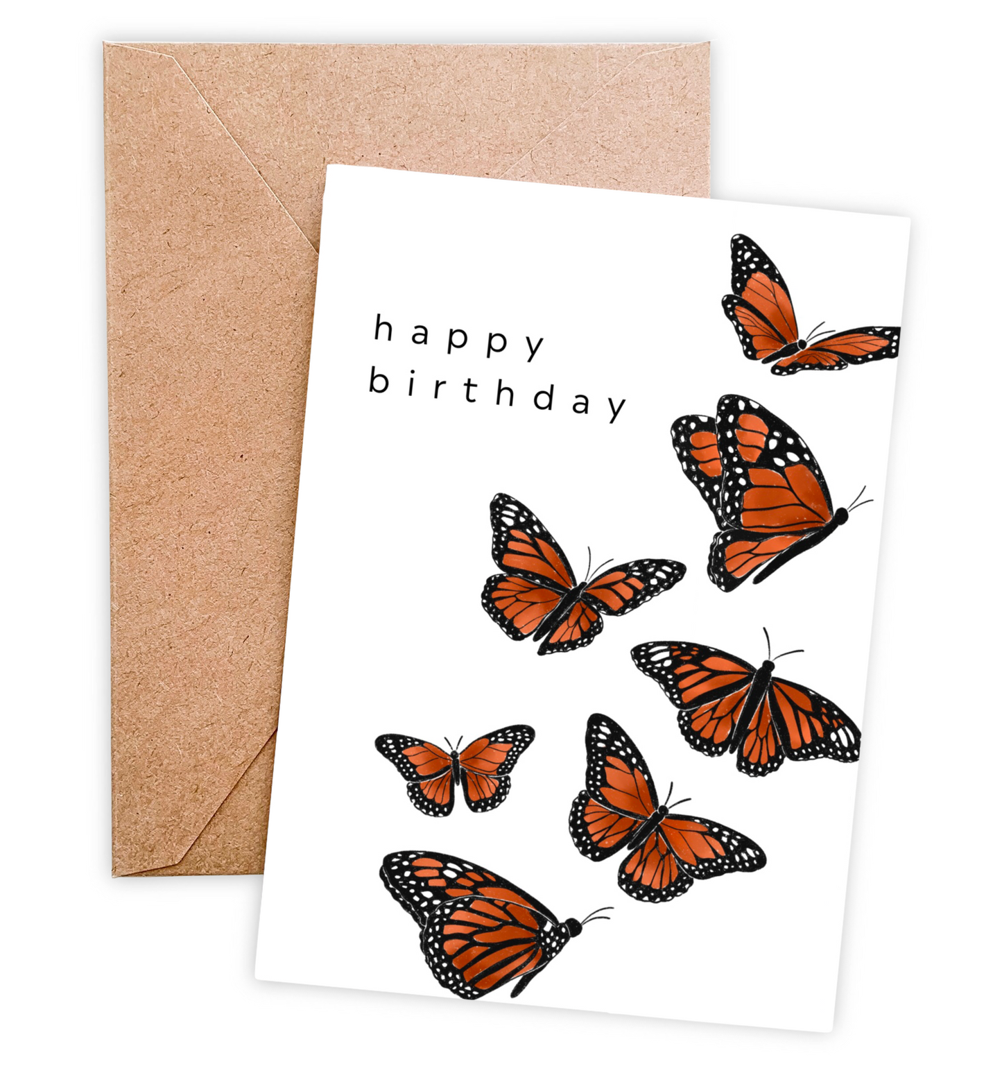 Flying Butterflies Happy Birthday Card