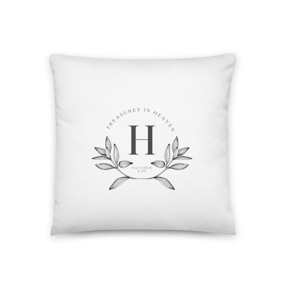 Farmhouse throw pillow Matthew 6:20