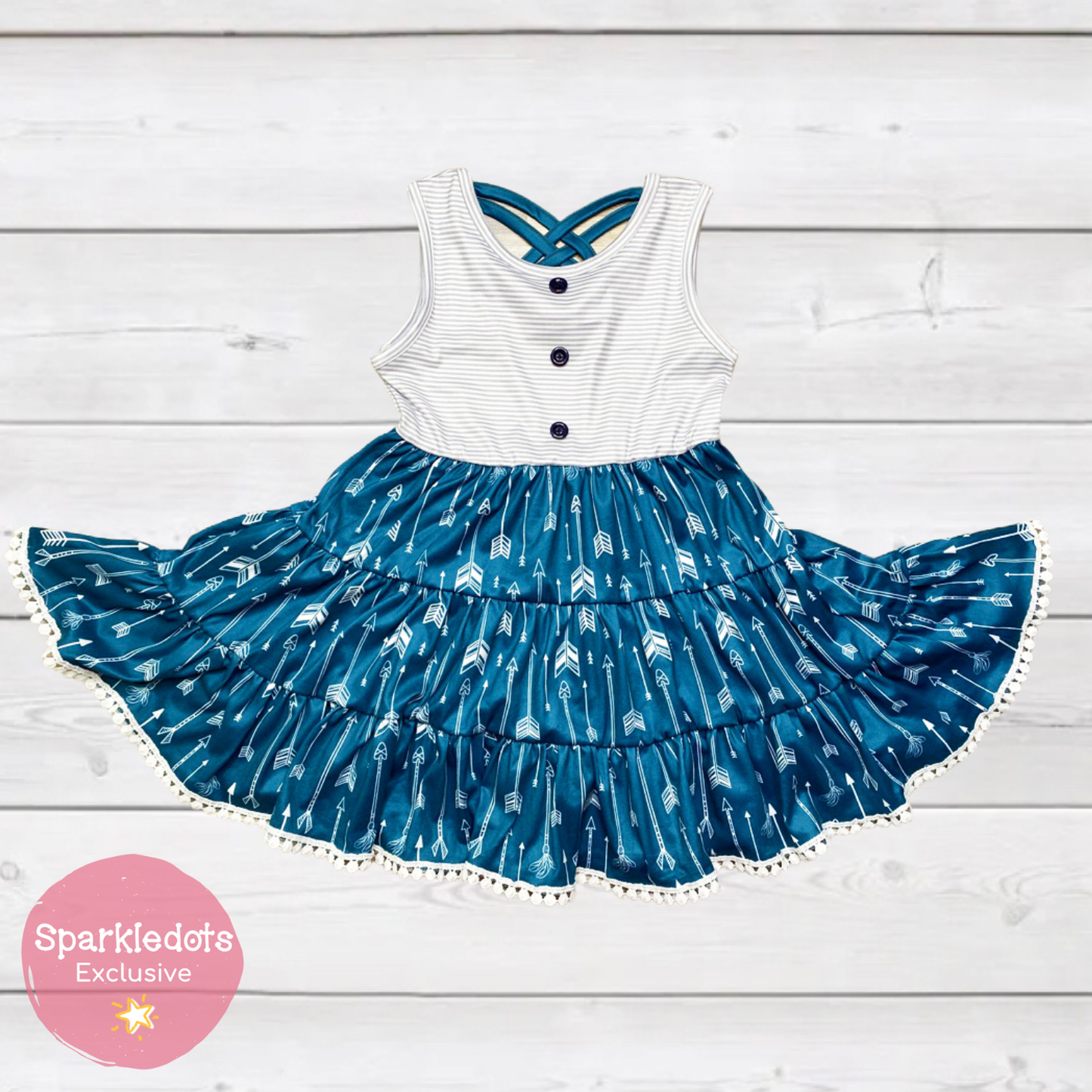 Striped Arrows Cross Cross Dress