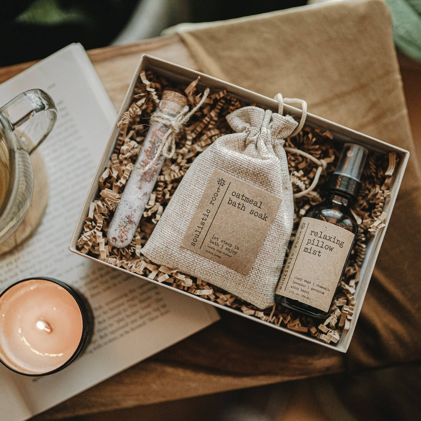 Rose Gift Set | Pillow Mist | Rose Oatmeal | Bath Salt Tube