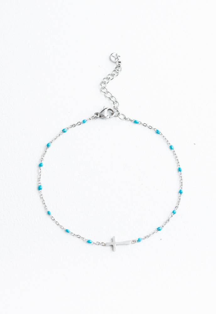 Hannah Blue Silver Bracelet