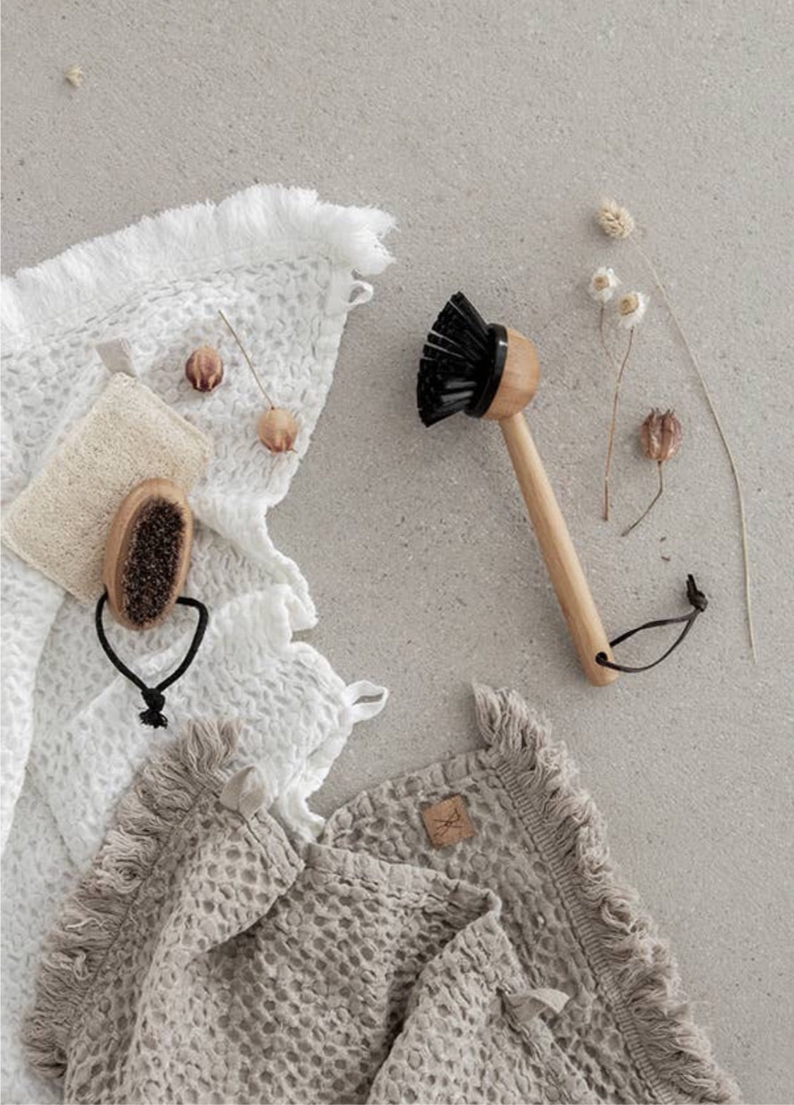 BEDA linen waffle towel, 100 x 150 cm