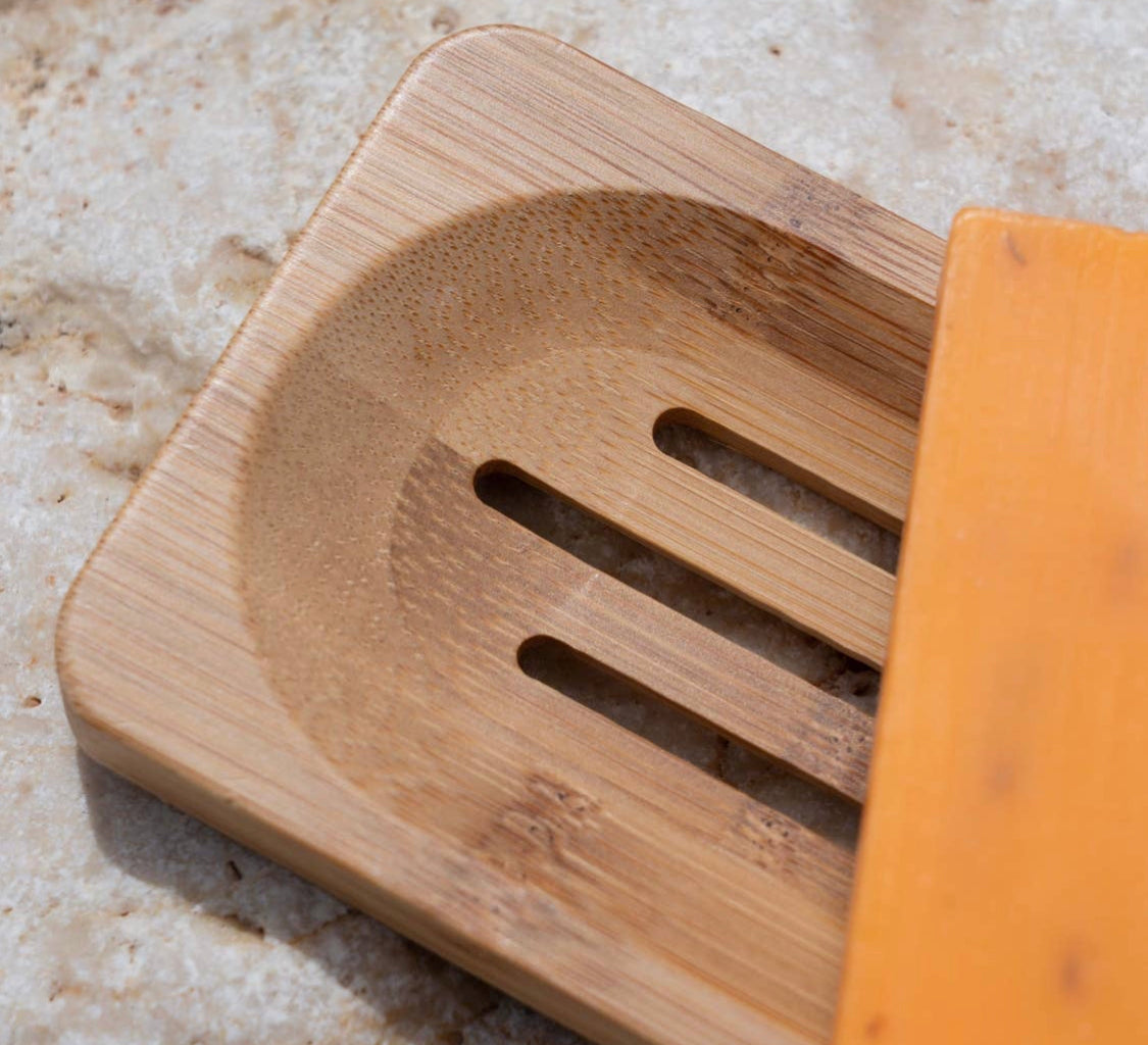 Bamboo soap holder