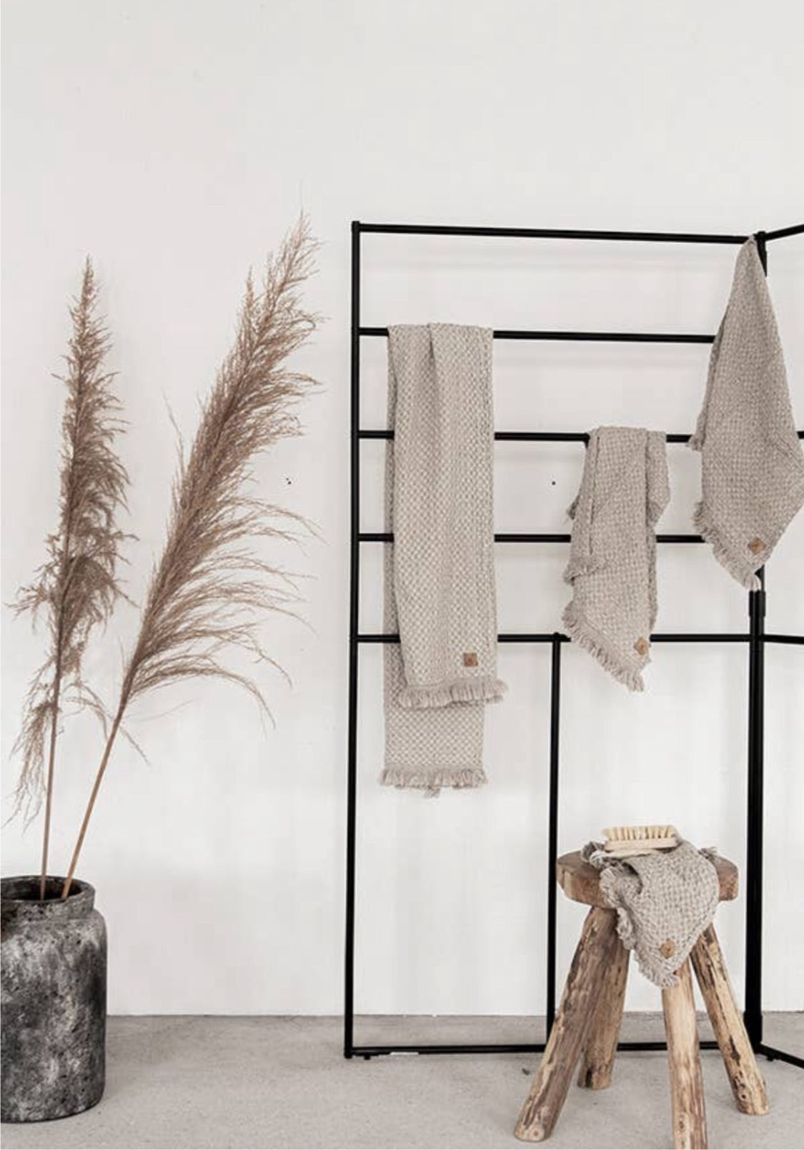 BEDA linen waffle towel, 100 x 150 cm