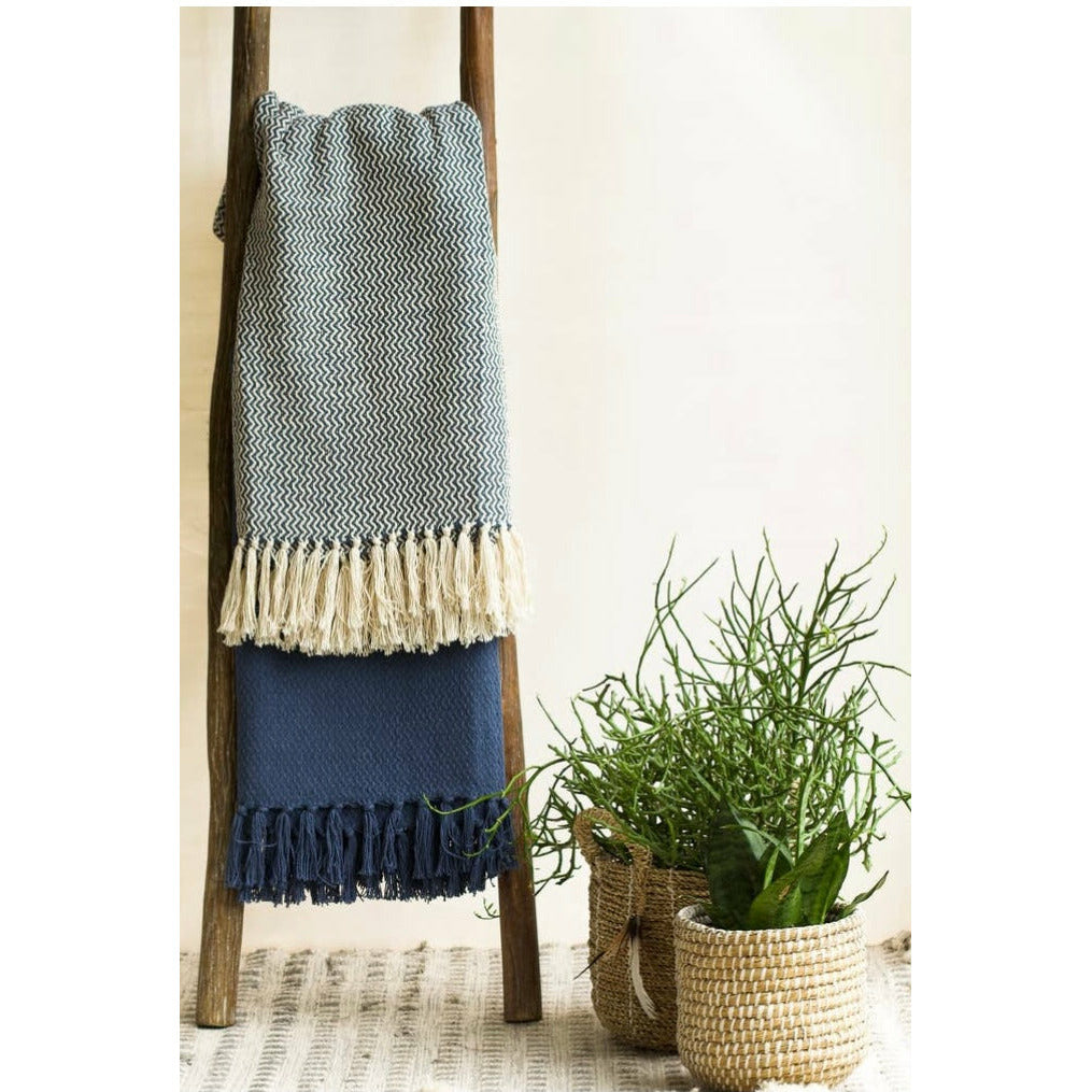 Farmhouse Throws | Navy Two Piece Set