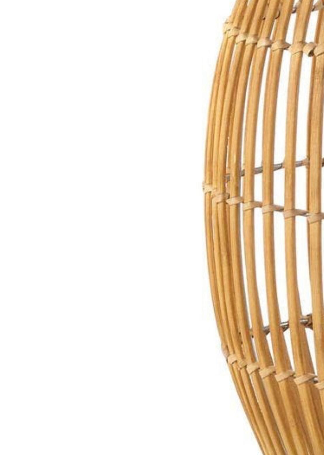 Rattan lantern with handle & candleholder