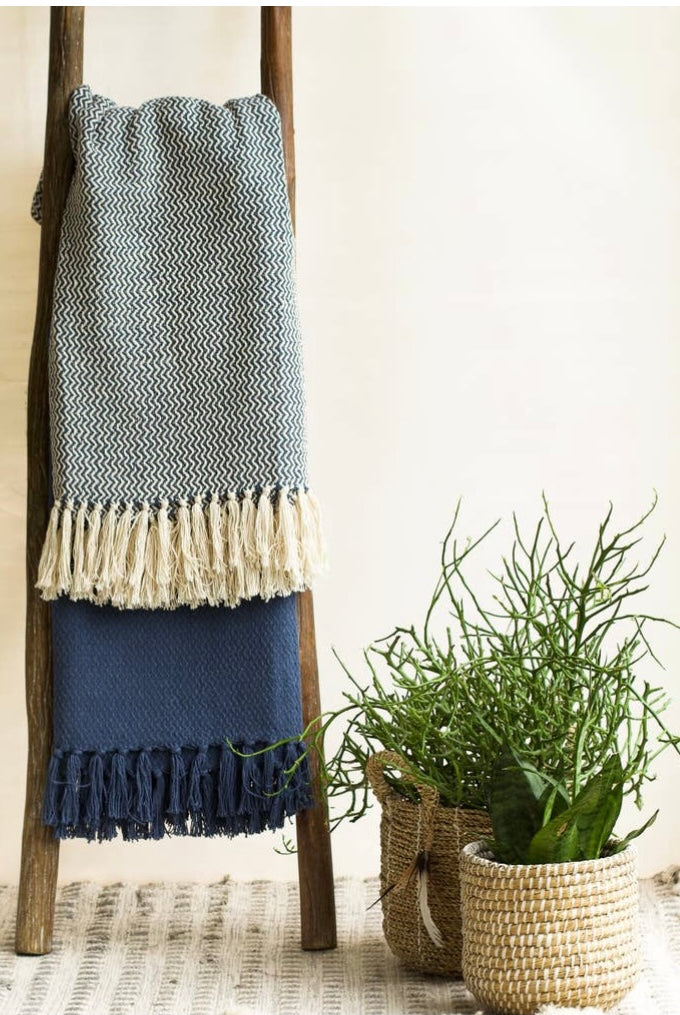 Farmhouse Throws | Navy Two Piece Set