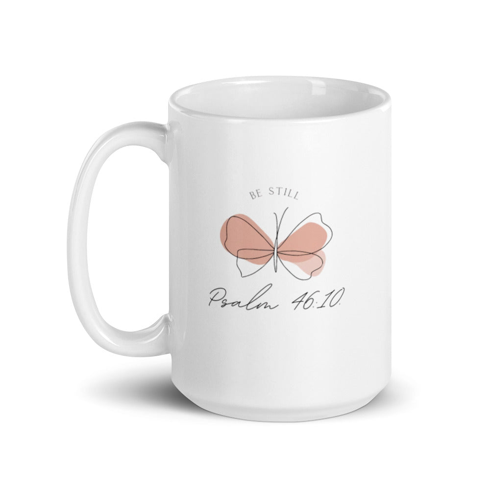 White glossy mug