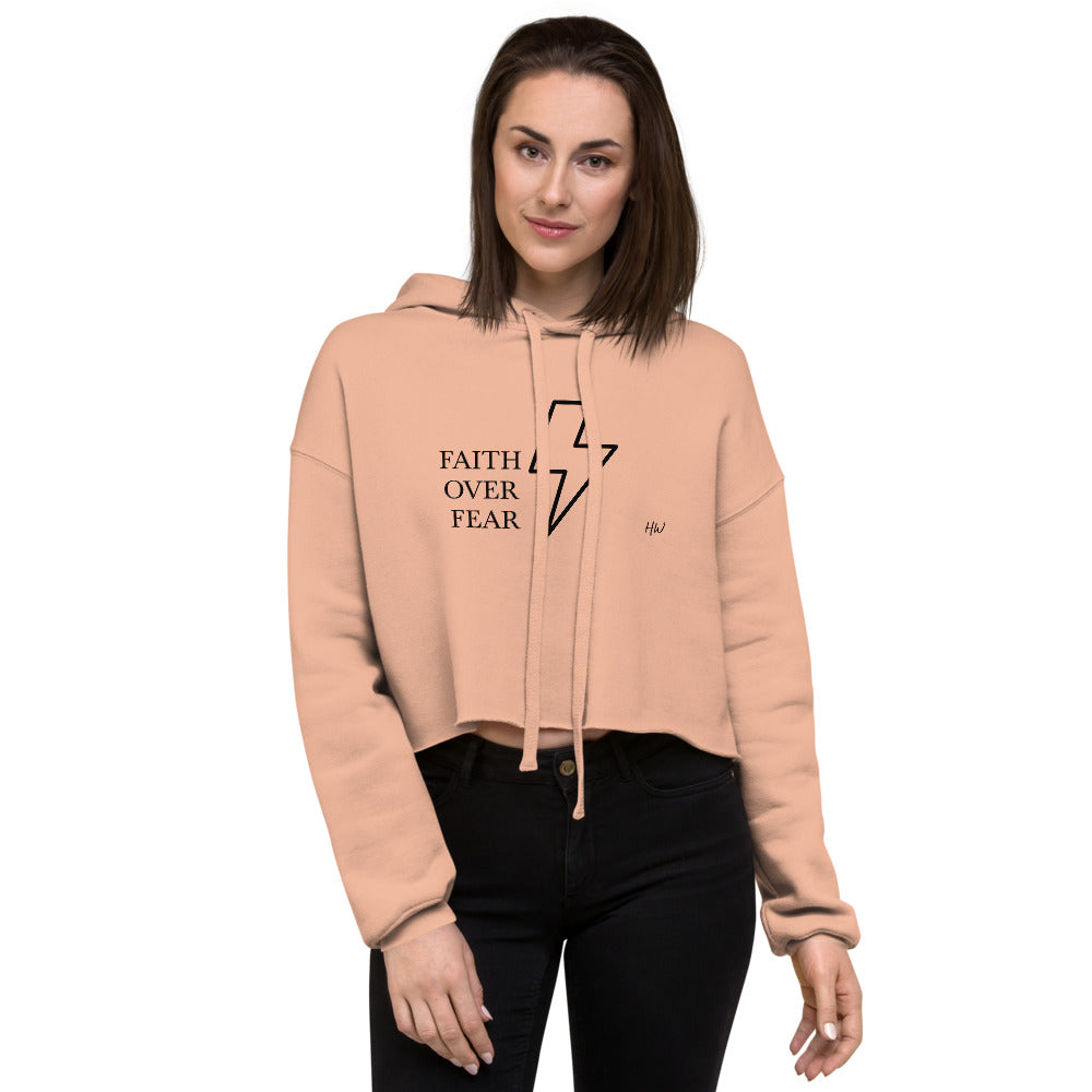Cropped Hoodie Faith Over Fear Superpower