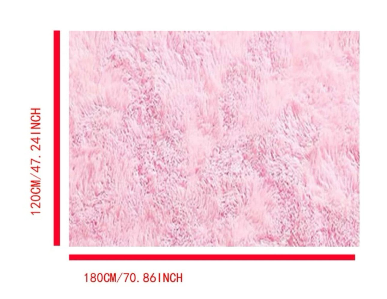 Pink shaggy rug