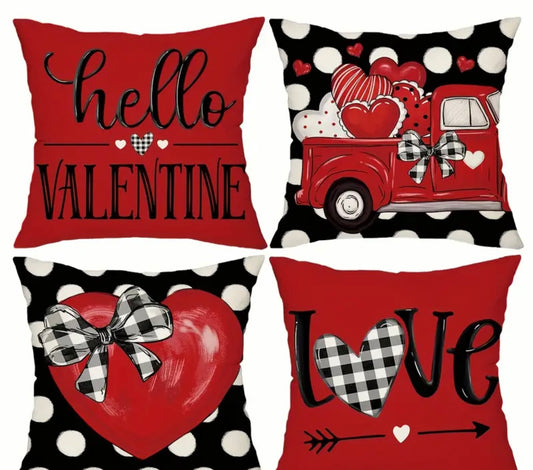 4pc Valentine’s Cushion Covers