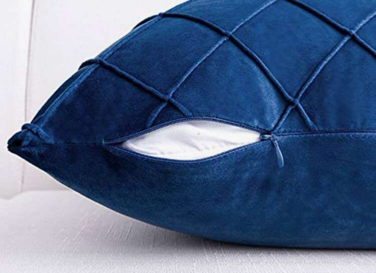 Navy Blue Velvet Throw Pillowcases