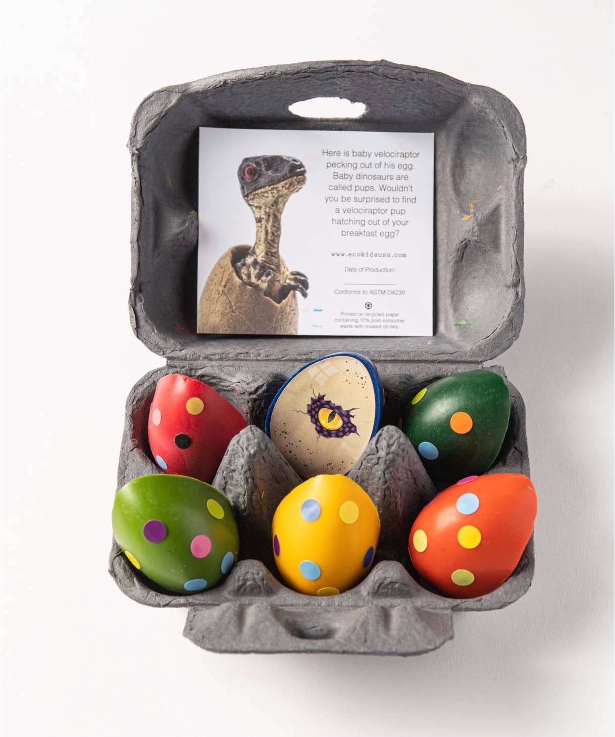 dinosaur crayon eggs beeswax