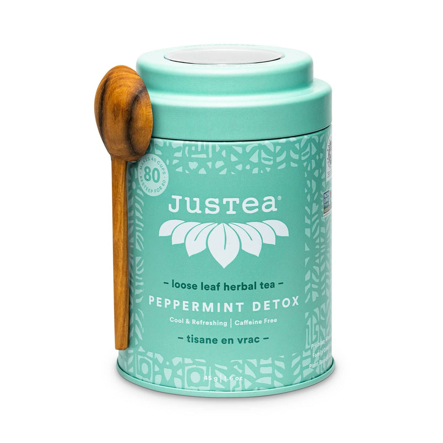 Peppermint Detox Tin & Spoon- Organic, Fair-Trade Herbal Tea