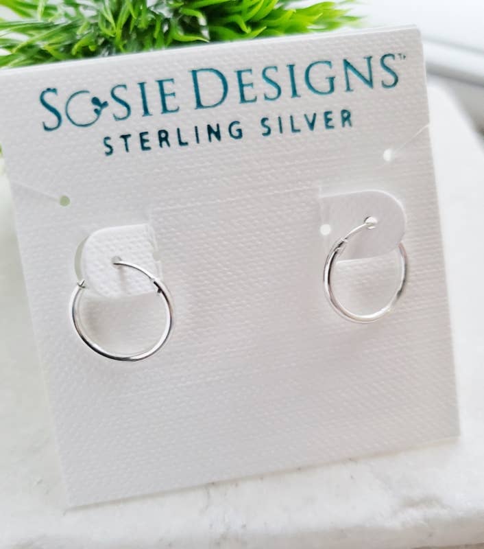 Silver Tiny Endless Huggie Hoops