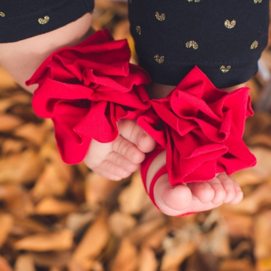 Original ToeBlooms Handmade Heirloom Barefoot Baby Sandals