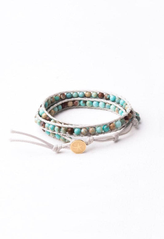 Joy Turquoise Starfish Pendant Wrap Bracelet