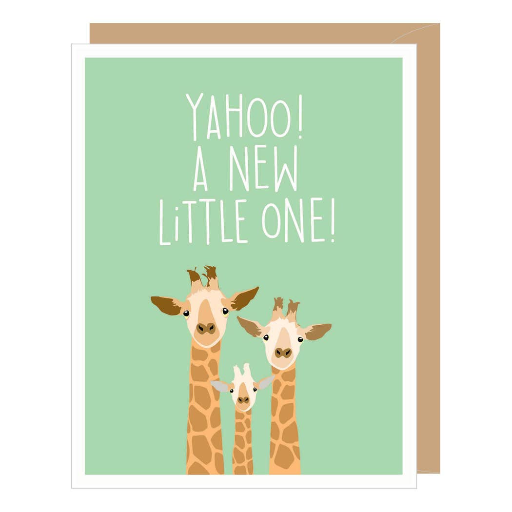 Giraffe New Little One Baby Card