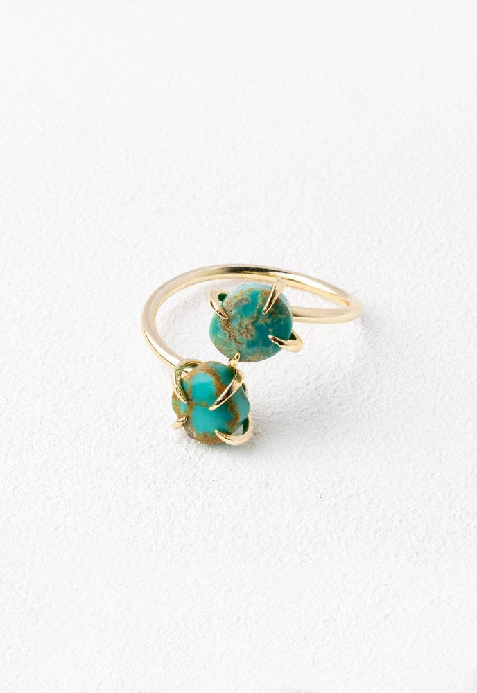 Two-Stone Turquoise Ring