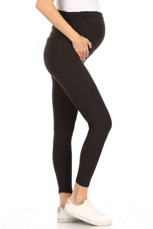 Maternity Leggings with Elastic Waistband