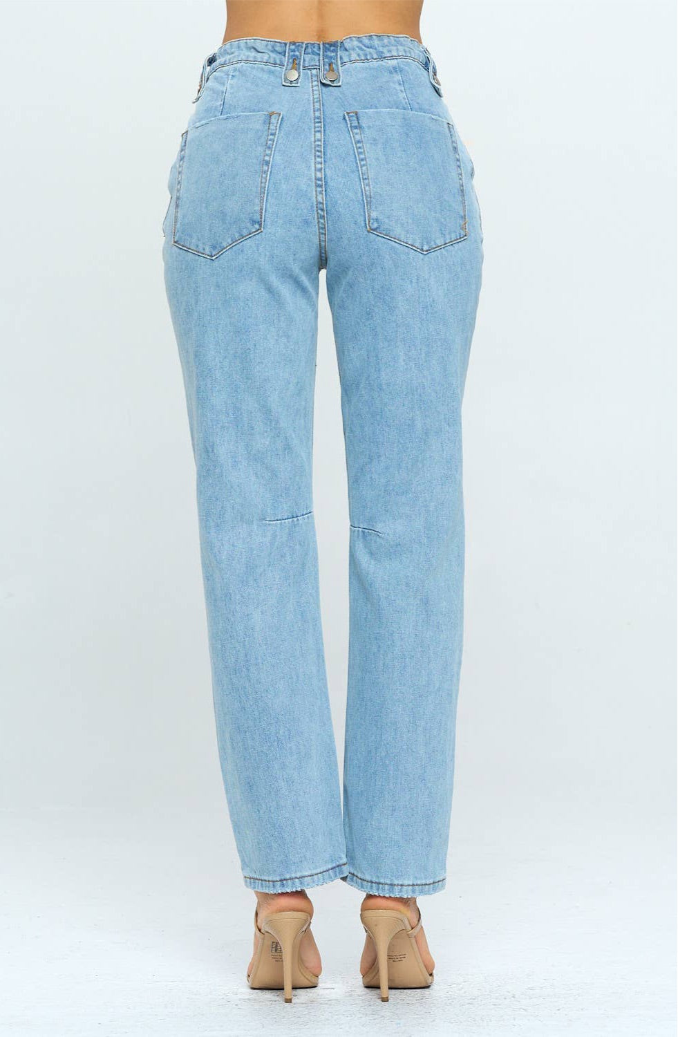 High Rise Straight Leg Mom Jean