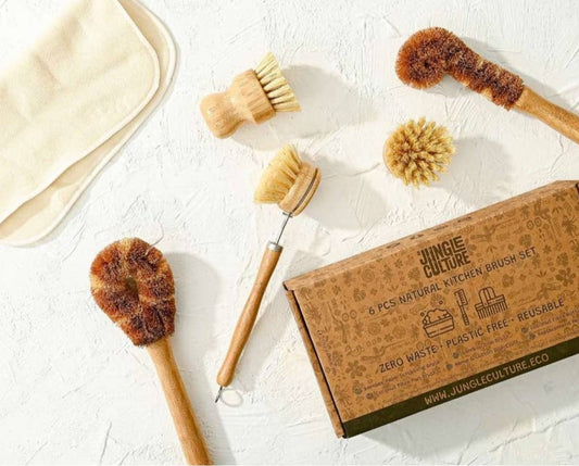 Bamboo Dish Brush Set | Eco-friendly Washing Up Brushes