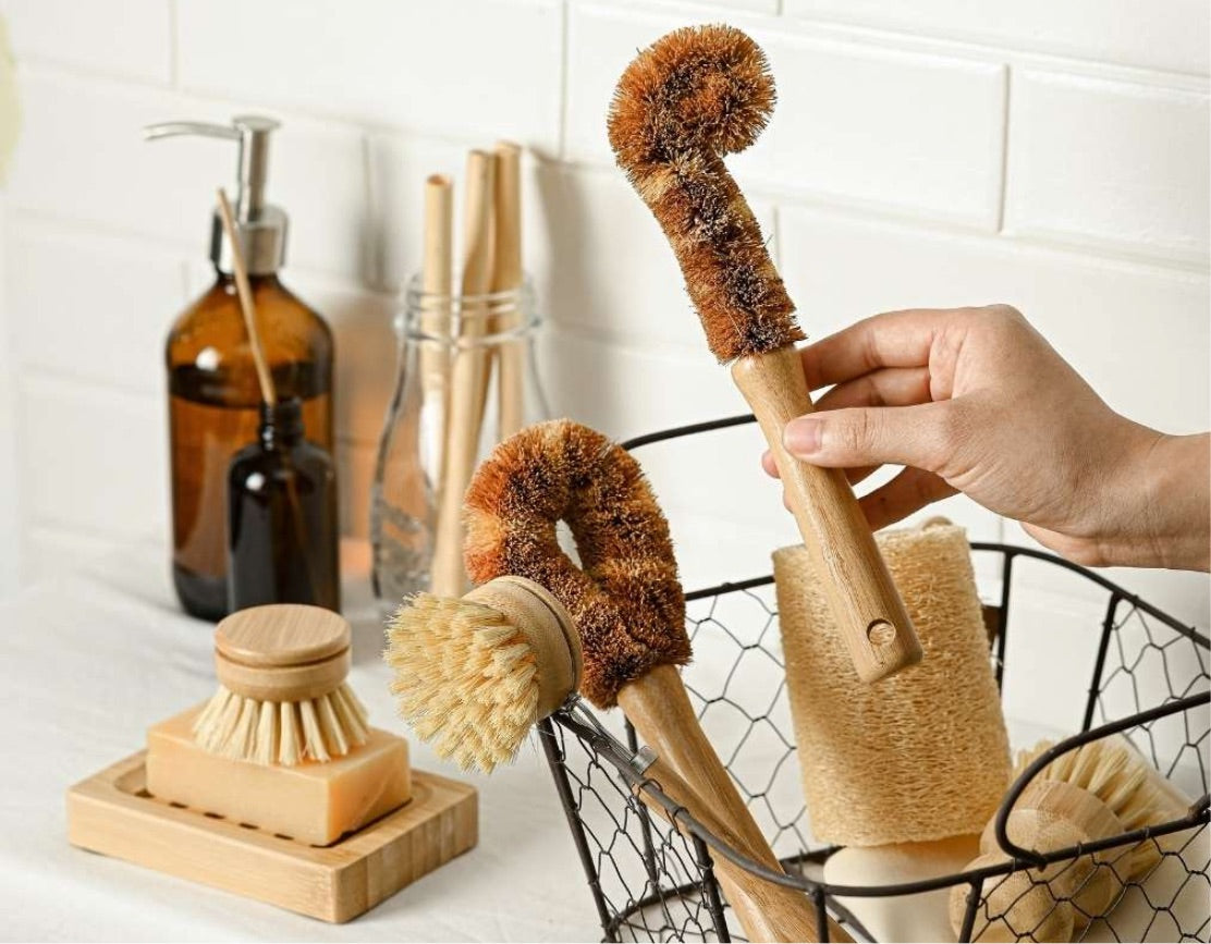 Bamboo Dish Brush Set | Eco-friendly Washing Up Brushes