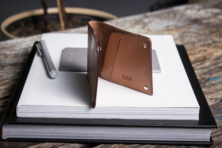 Unstitched Leather Billfold Wallet