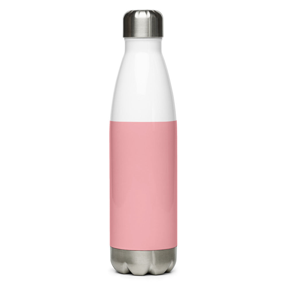 Misty Pink Faith Over Fear Stainless Steel Water Bottle