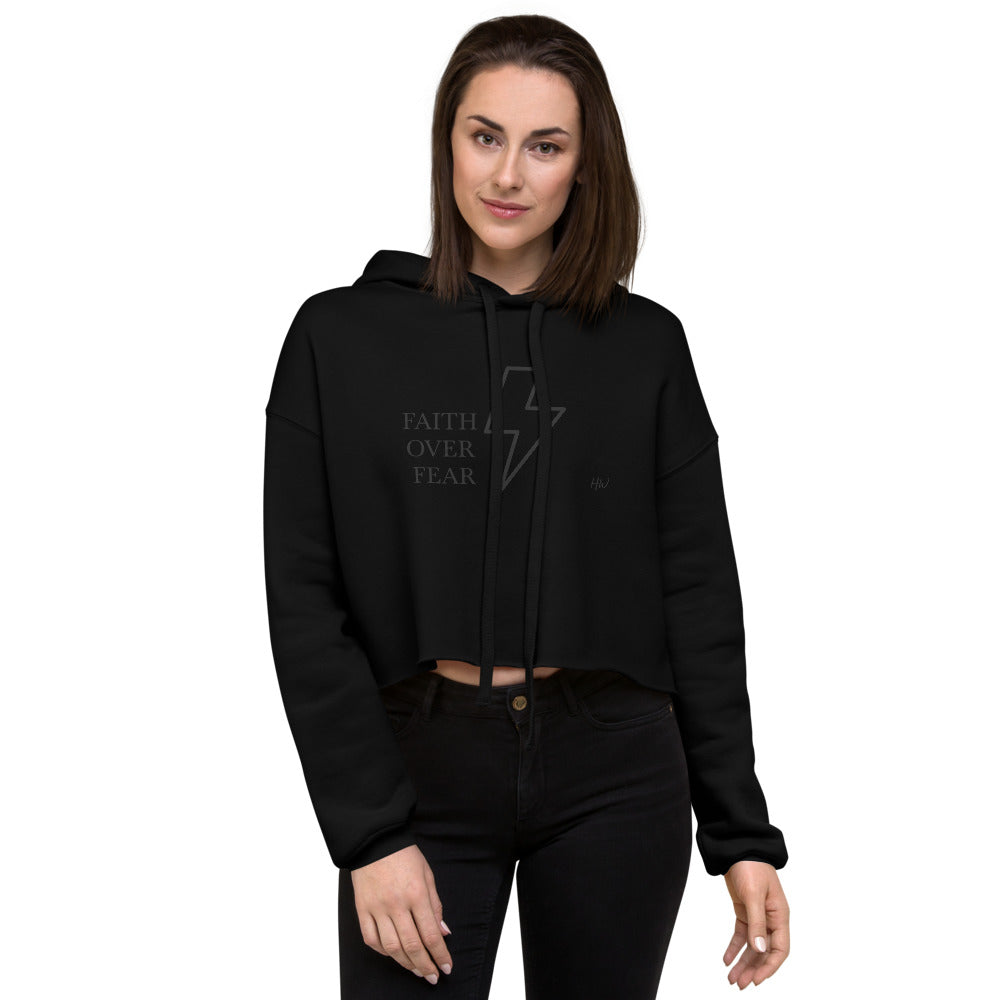 Cropped Hoodie Faith Over Fear Superpower